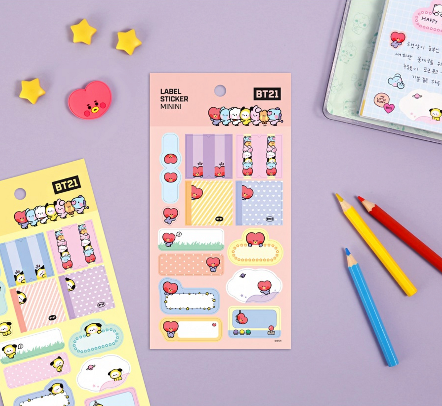 BT21 SHOOKY minini Label tarra-arkki