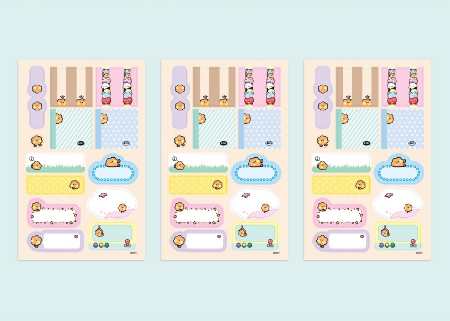 BT21 SHOOKY minini Label tarra-arkki