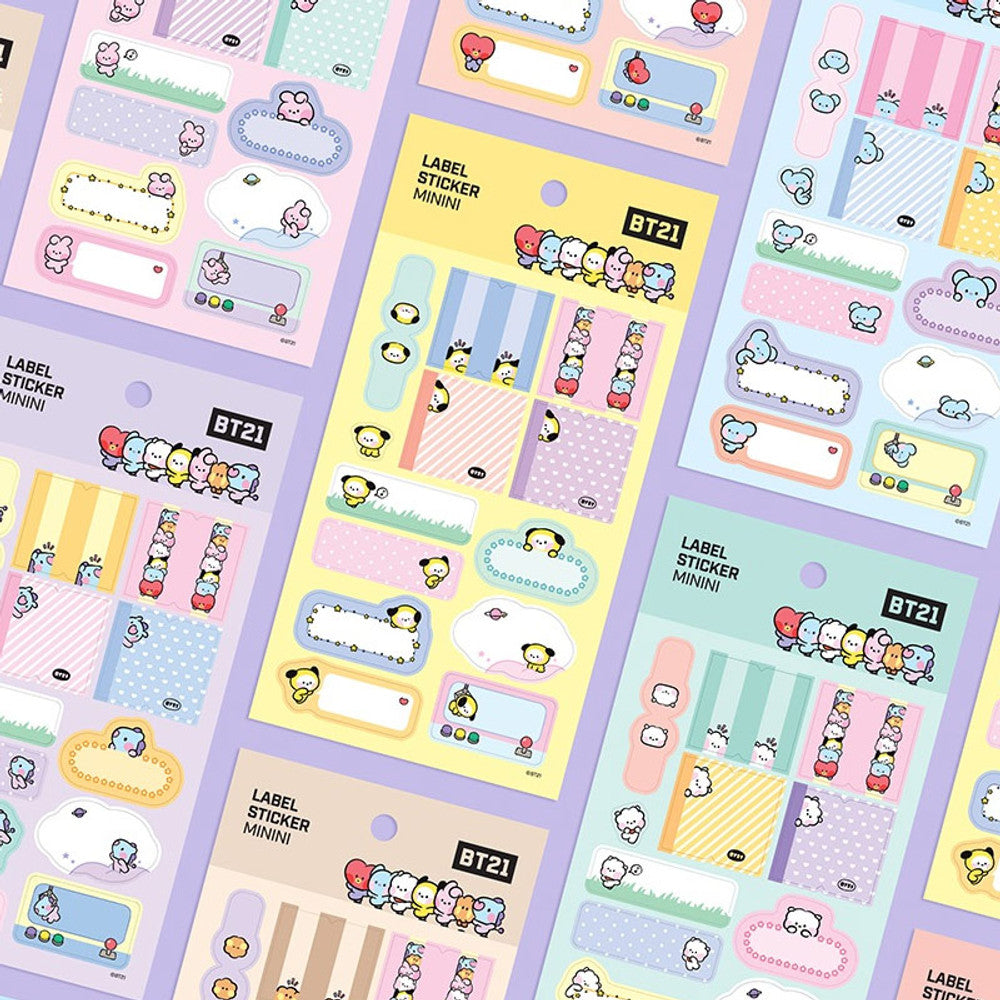 BT21 SHOOKY minini Label tarra-arkki
